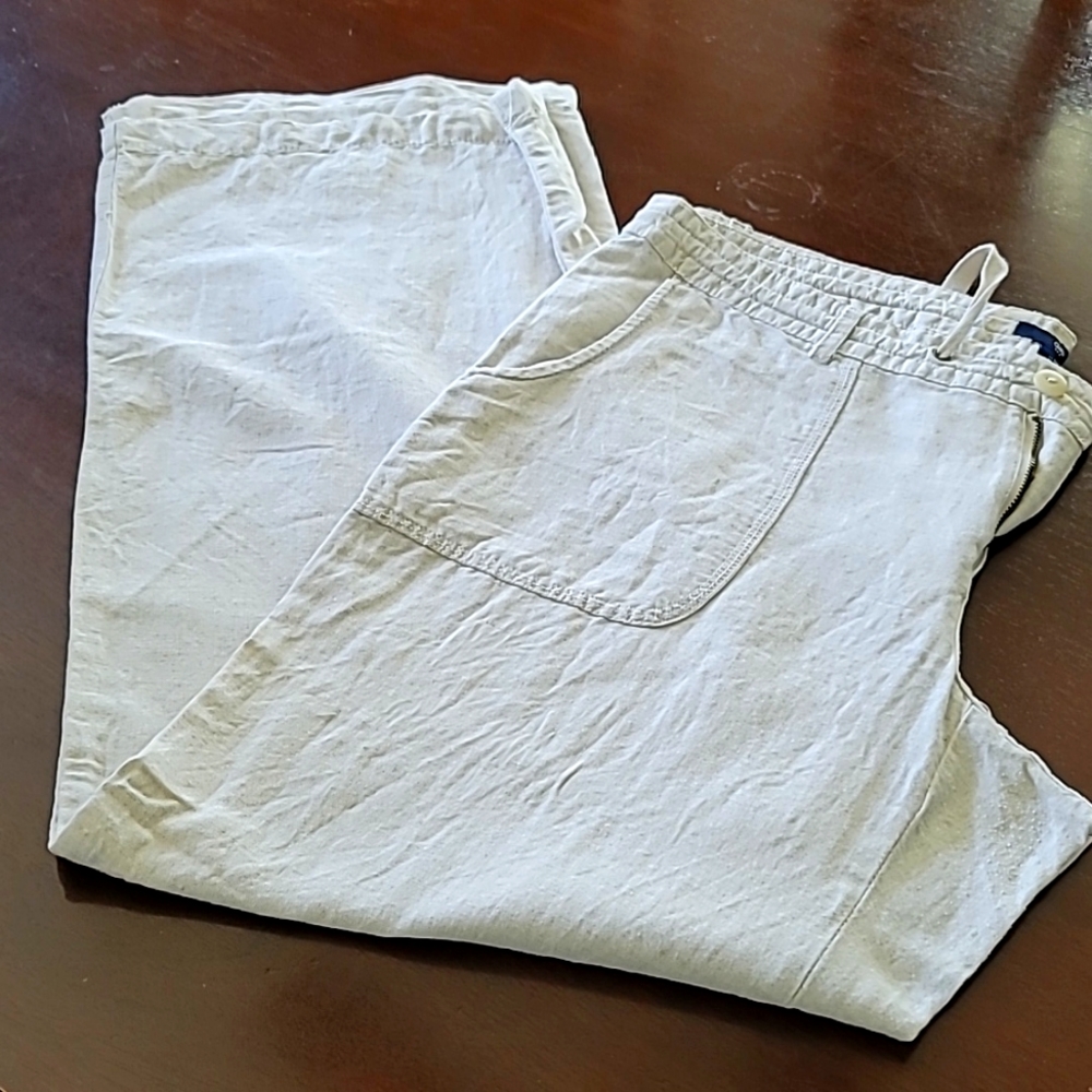 Gap tan linen pants